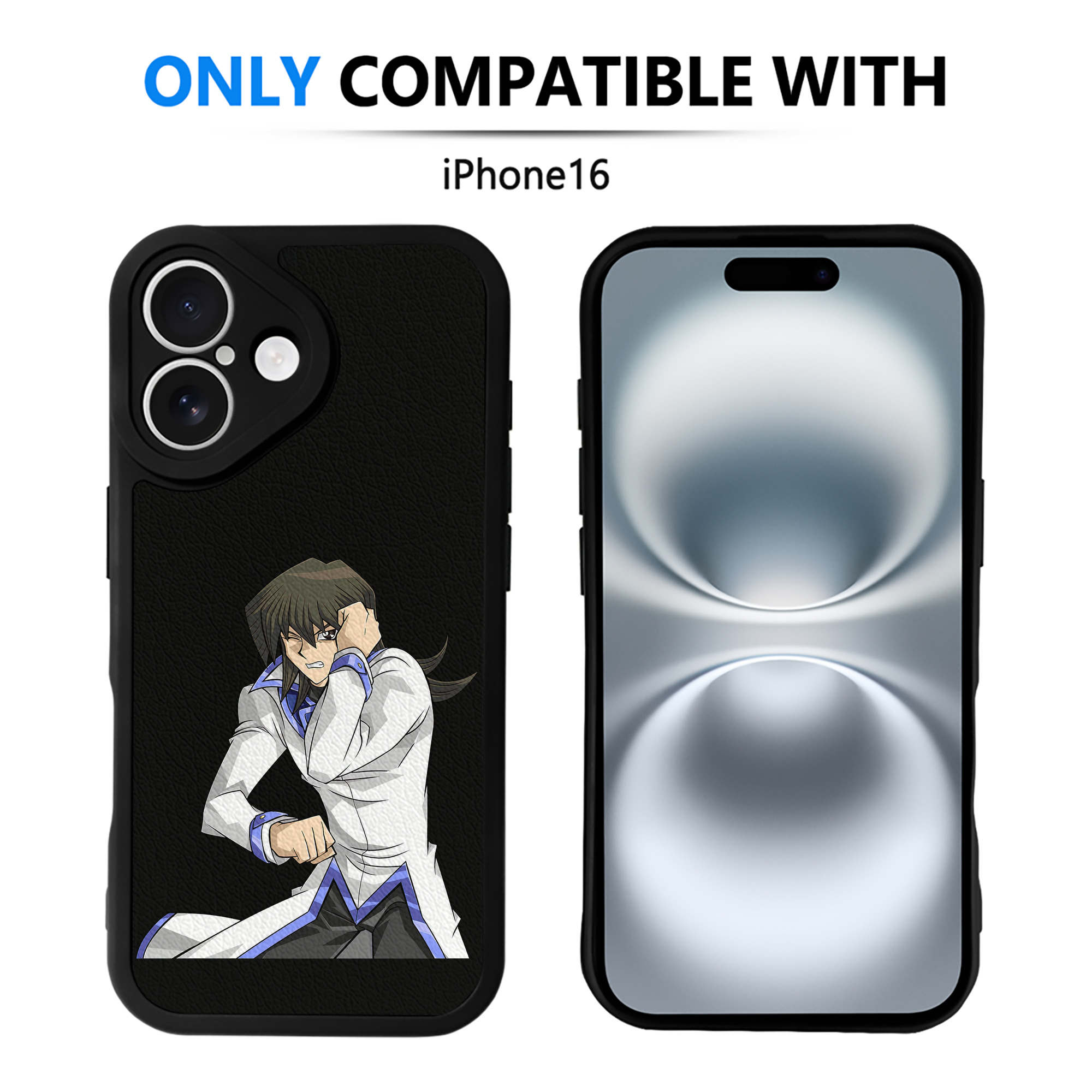 遊☆戯☆王 Yu-Gi-Oh! 【iPhone 16シリーズ対応】シリコンスマホケース（レザー調） 材質：シリコン